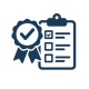 Create a Compliance icon in this color002D74 with no text and seal instead of a shield-1