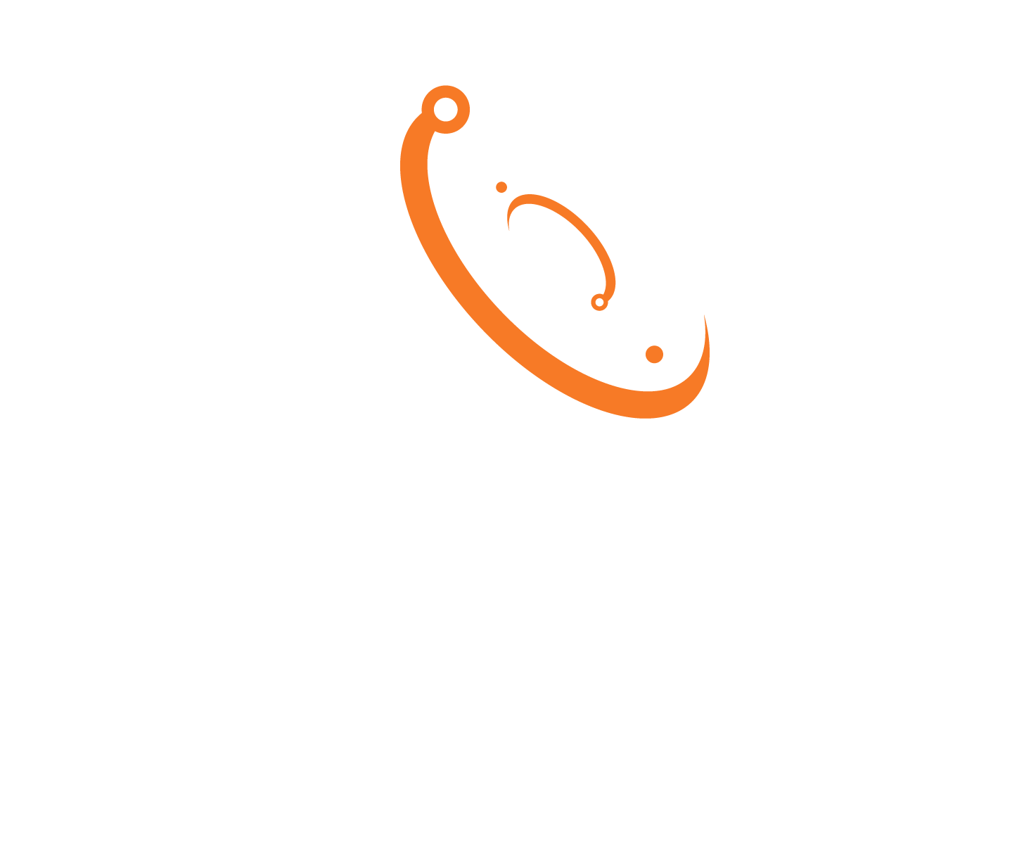DIME Logo White and Orange Vertical