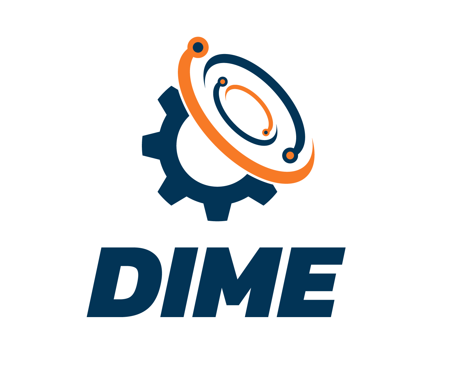 DIME Logo Blue Orange Vertical